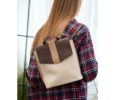 Жіночий рюкзак «Клоді» бежевий WeLassie