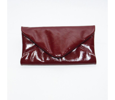 Жіночий клатч Шкіряний K020420-bordo наплак бордо