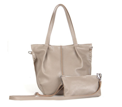 Сумка шкіряна жіноча s040113-cappuccino капучіно