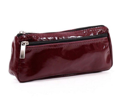 Жіноча косметичка шкіряна CB020420-bordo наплак бордо