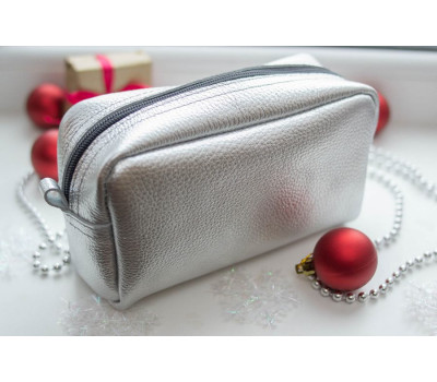 Жіноча косметичка шкіряна CB030107-serebro срібло