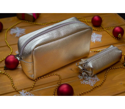 Жіноча косметичка шкіряна CB030110 - zoloto золото