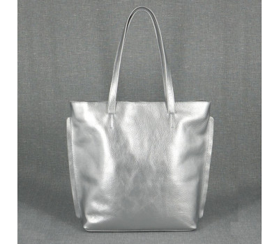 Сумка шкіряна жіноча s110107-silver срібло