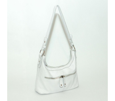 Сумка шкіряна жіноча s130105-white Біла