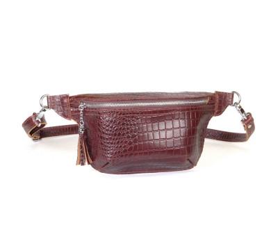 Поясна сумка жіноча WB010202-brown кайман коричнева