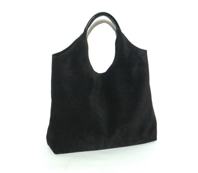 Сумка шкіряна жіноча s150501-black замш чорна