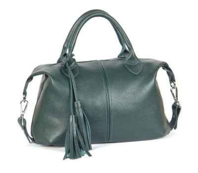 Сумка шкіряна жіноча s200122-green Зелена