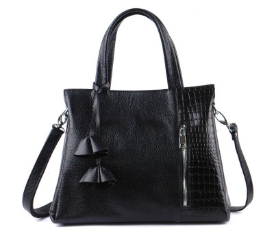 Сумка шкіряна жіноча s370201-black чорна