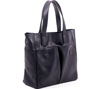 Сумка шкіряна жіноча s020104 - dblue темно-синя