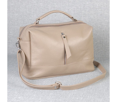 Сумка шкіряна жіноча s440113-capucino капучіно