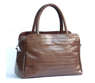 Сумка шкіряна жіноча s550202-brown кайман коричнева