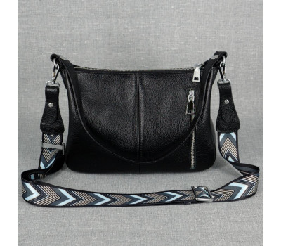Сумка шкіряна жіноча s590101-black чорна