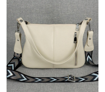Сумка шкіряна жіноча s590119-latte латте