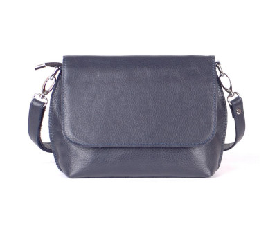 Сумка шкіряна жіноча через плече s090104-dblue синя