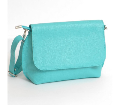 Сумка шкіряна жіноча через плече s090119 - terquoise Бірюзова