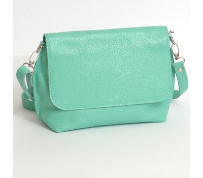 Сумка шкіряна жіноча через плече s090142-mint м'ятна