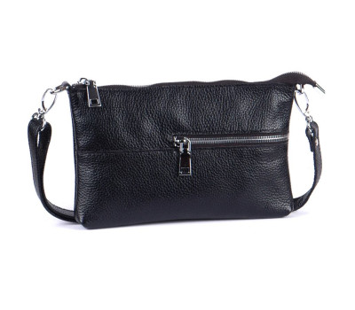 Сумка шкіряна жіноча через плече S100101-black чорна