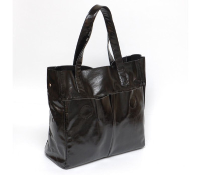 Сумка шкіряна жіноча s020401-black наплак чорна