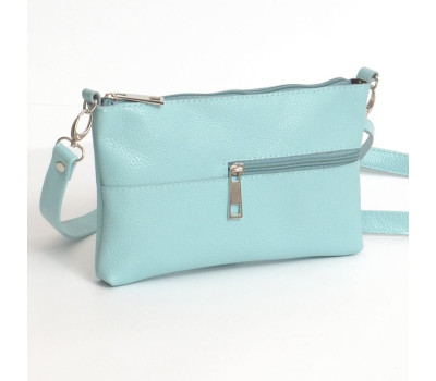 Сумка шкіряна жіноча через плече S100116-blue блакитна