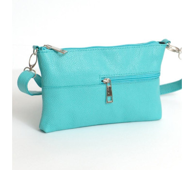 Сумка шкіряна жіноча через плече S100119 - terquois Бірюзова