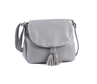 Сумка шкіряна жіноча через плече s190114-gray сіра