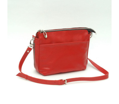 Сумка шкіряна жіноча через плече S210103-red Червона
