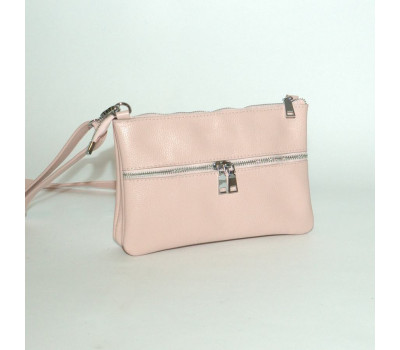 Сумка шкіряна жіноча через плече S280106-powder пудра
