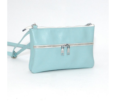 Сумка шкіряна жіноча через плече S280116-blue блакитна