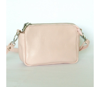 Сумка шкіряна жіноча через плече S290106-powder пудра
