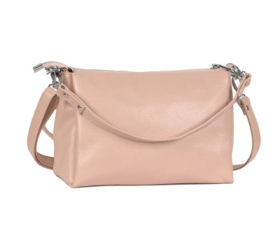 Сумка шкіряна жіноча через плече S360106-powder пудра