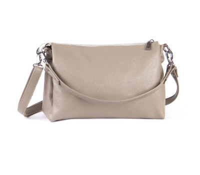 Сумка шкіряна жіноча через плече s360113-cappuccino капучіно