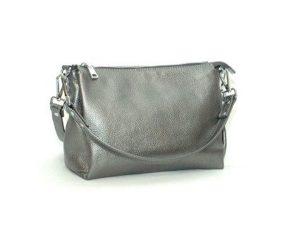 Сумка шкіряна жіноча через плече S360115-Nickel нікель