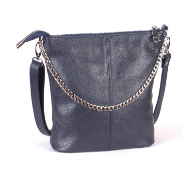Сумка шкіряна жіноча через плече s410104-dblue синя