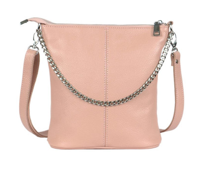 Сумка шкіряна жіноча через плече S410106-powder пудра