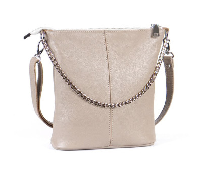 Сумка шкіряна жіноча через плече s410113-cappuccino капучіно