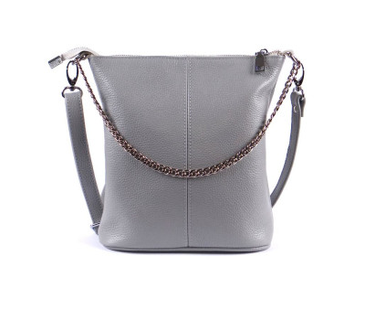 Сумка шкіряна жіноча через плече s410114-gray сіра