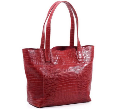 Сумка шкіряна жіноча s030203-red кайман Червона