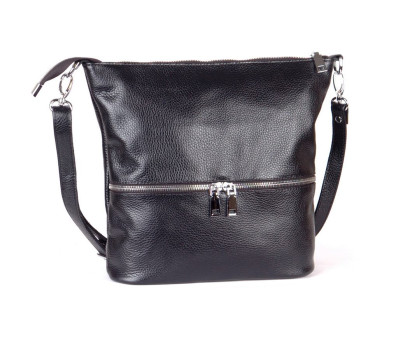 Сумка шкіряна жіноча через плече S420101-black чорна