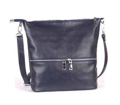 Сумка шкіряна жіноча через плече s420104-dblue синя