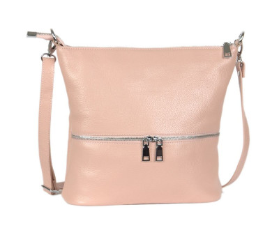 Сумка шкіряна жіноча через плече S420106-powder пудра