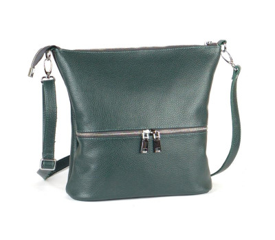 Сумка шкіряна жіноча через плече S420122-green Зелений