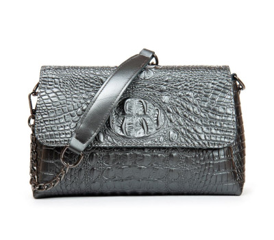 Сумка Шкіряна Жіноча Класична ALEX RAI J009-2 bright grey