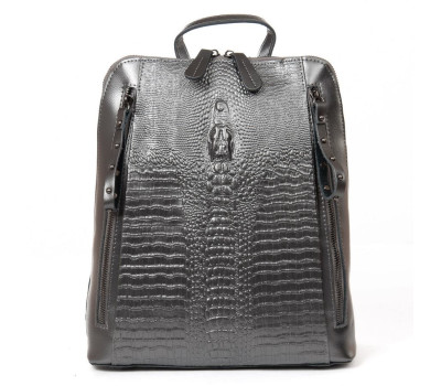 Сумка Шкіряна Жіноча Рюкзак ALEX RAI 8629 gray