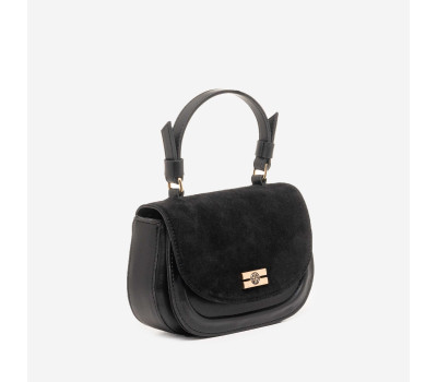 854 сумка чорна замш Lucherino