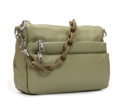 Сумка Шкіряна Жіноча Класична ALEX RAI 3011 matcha green