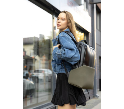 Жіночий рюкзак Sambag Zard Dart чорний з хакі