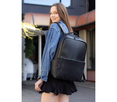 Жіночий рюкзак Sambag Zard Dart чорний крокодил
