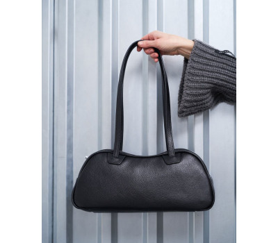 Сумка жіноча шкіряна «Тейл» чорна WeLassie