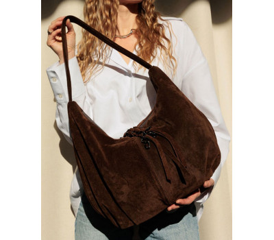 Сумка жіноча шкіряна «Монга» шоколадна WeLassie