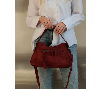 Жіноча шкіряна сумка «Фрея» марсал WeLassie